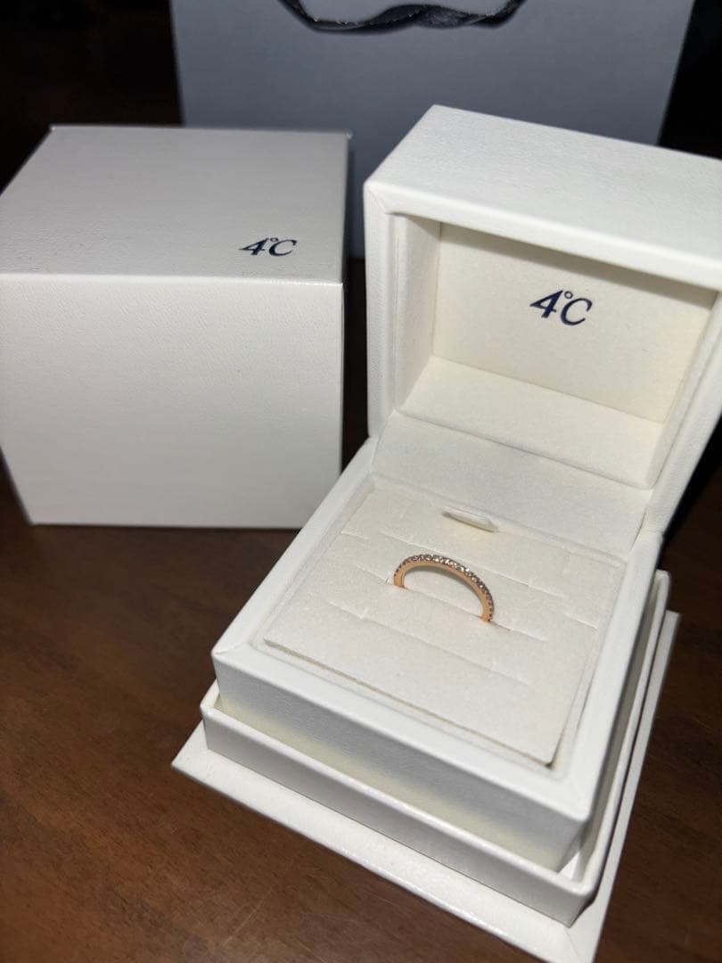 4°C K10ピンクゴールド ピンキーリング