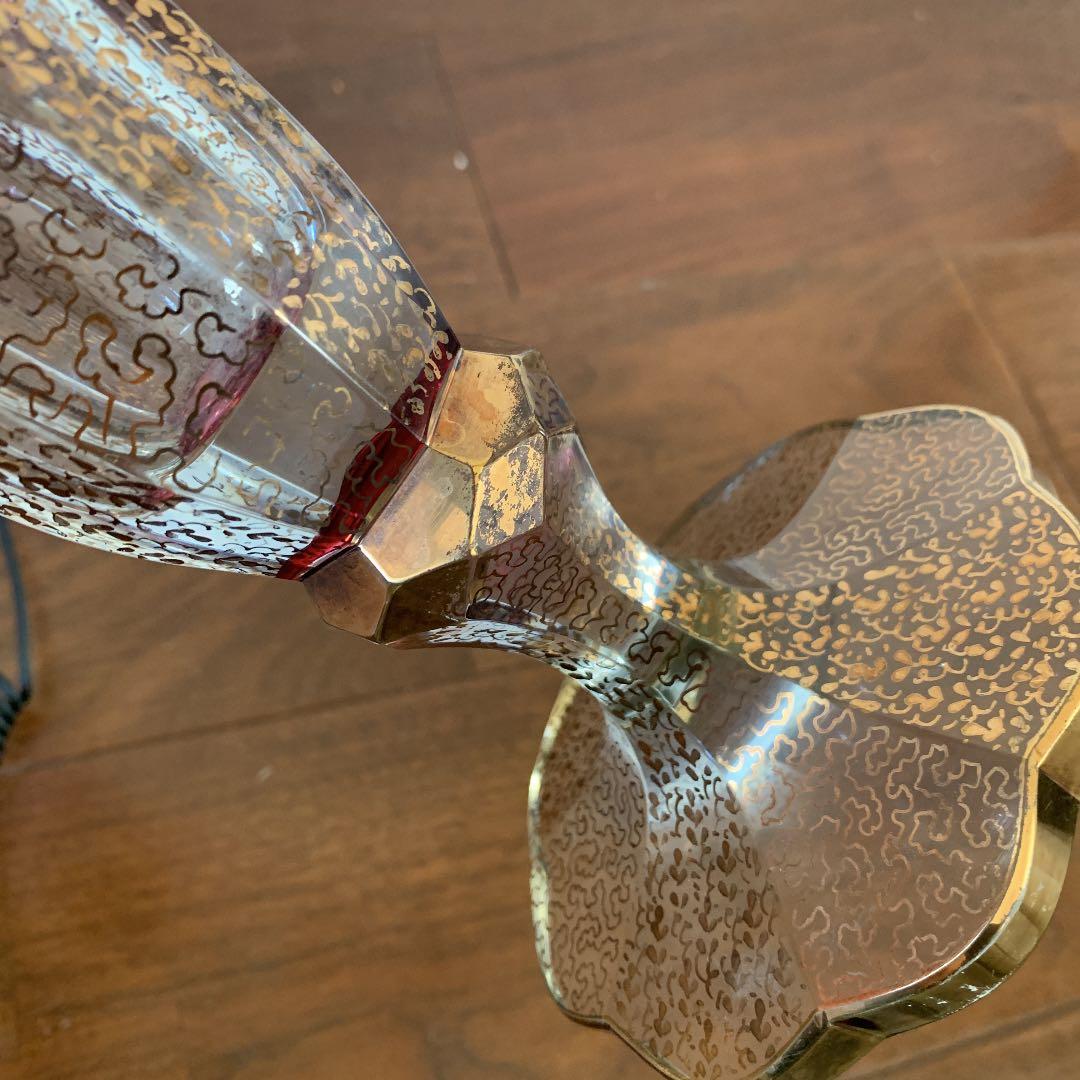 ボヘミア ピンク ヴィンテージ グラス