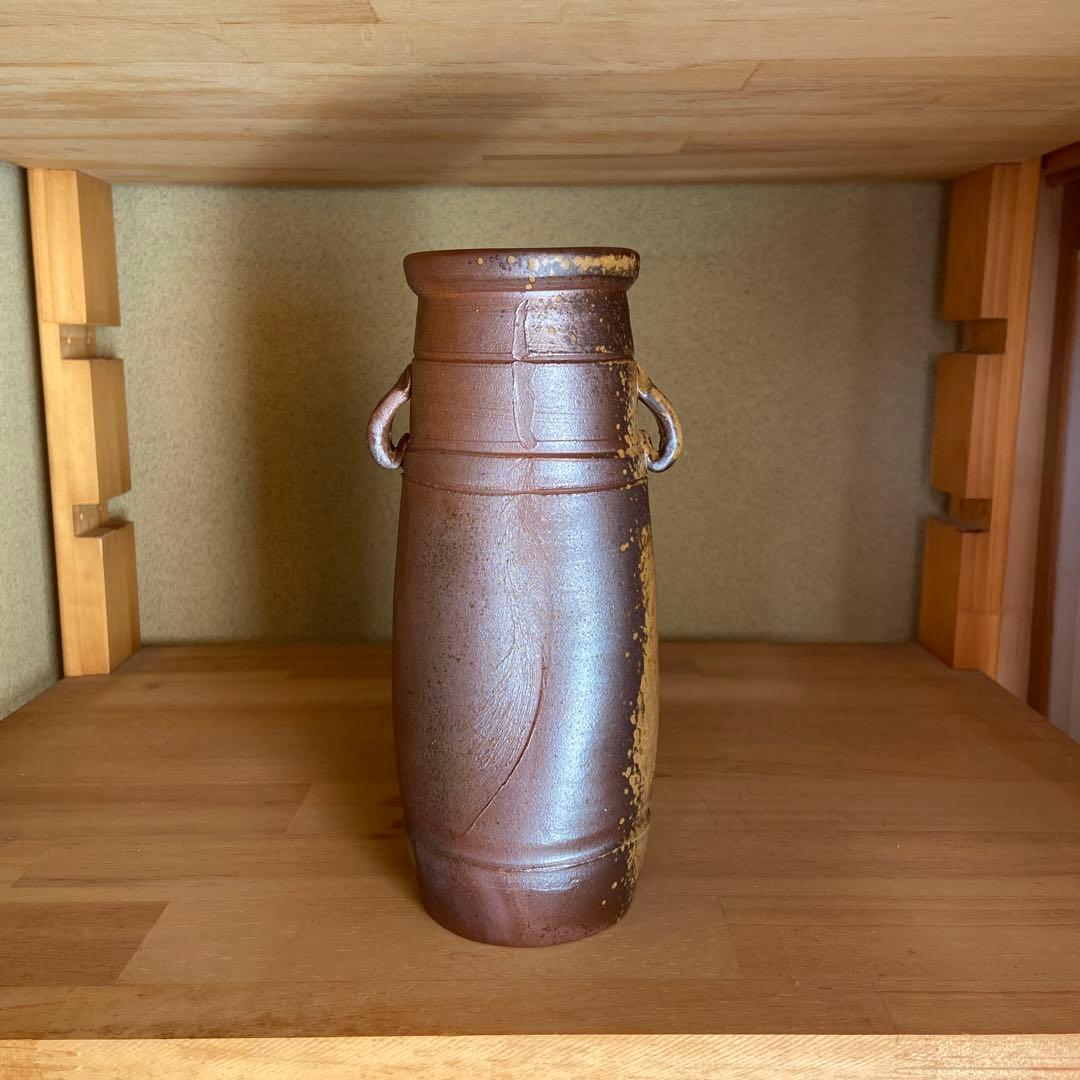 備前焼陶器壺 持ち手付き - メルカリ