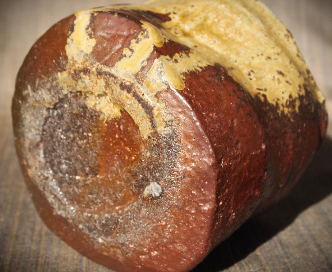 人気作家★荻野雅也【師：太田富夫】備前《伊部手》碗★共箱・布 ★黄胡麻