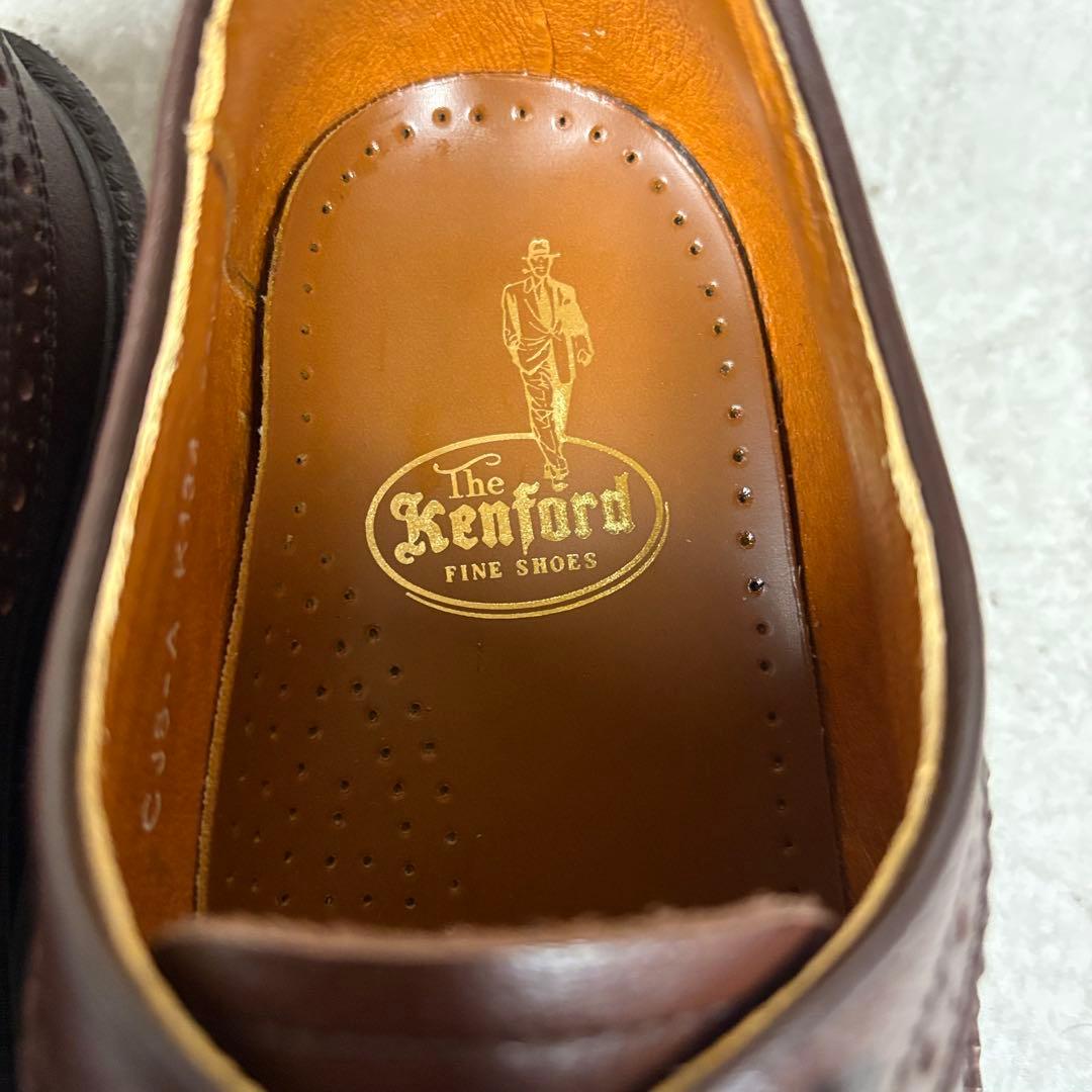 ケンフォード　ダービーシューズ　ウイングチップ　メダリオン　25.5 ブラウン