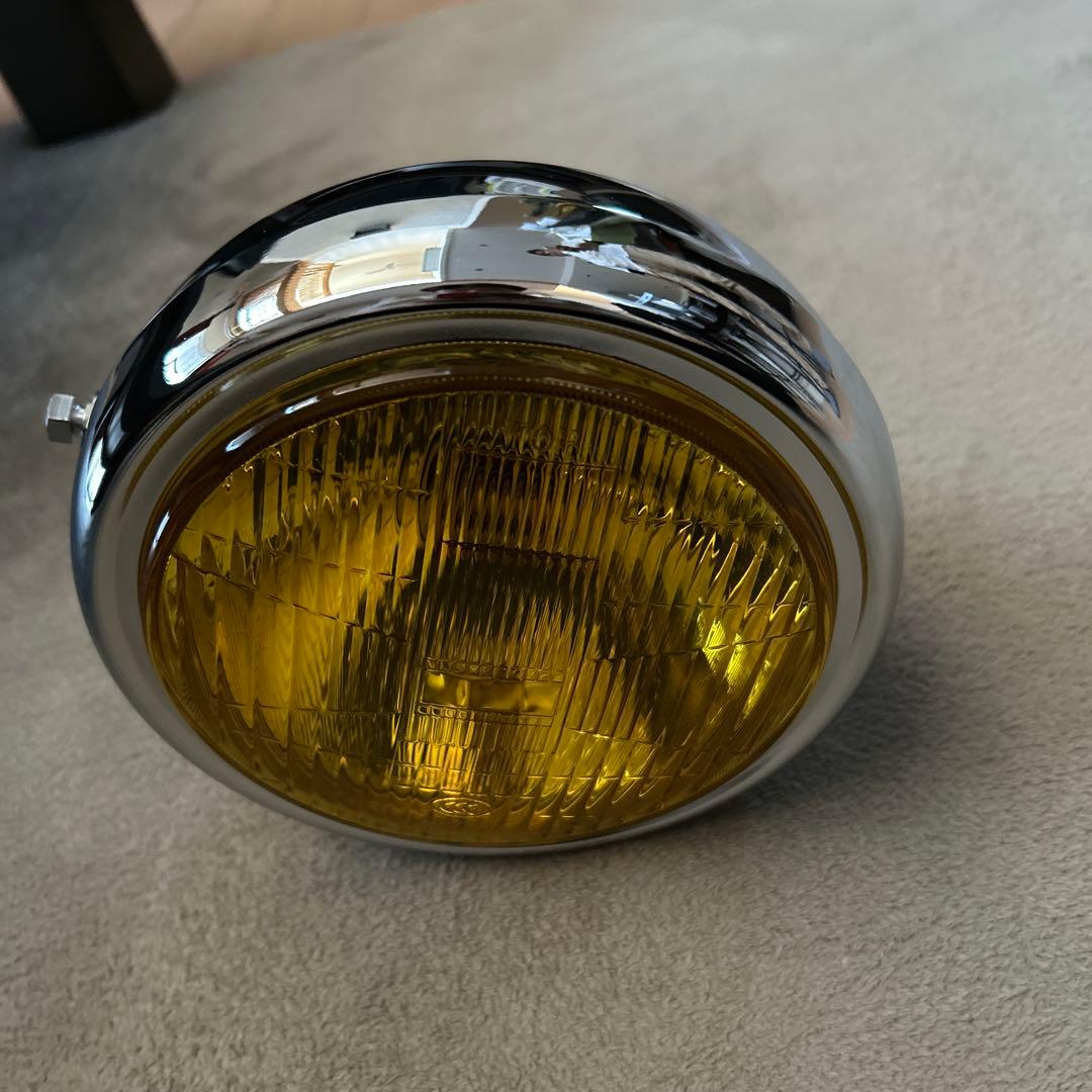 マ−シャルタイプ180パイヘッドライトイエローレンズメッキケ−ス 楽天