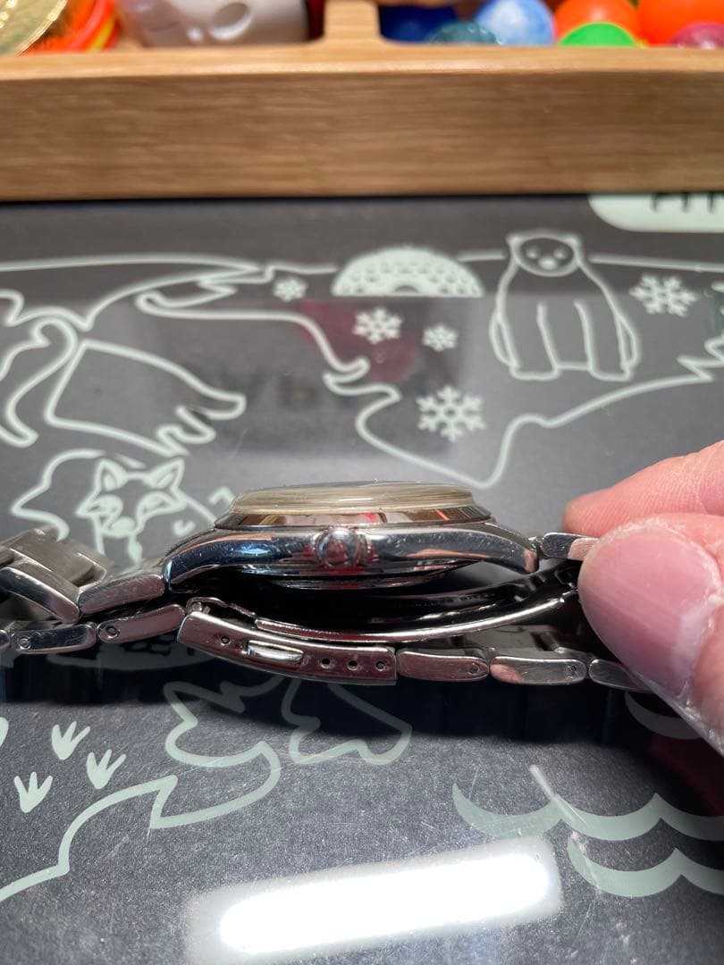 【稼働品】オリエントスター 自動巻き腕時計 シルバー