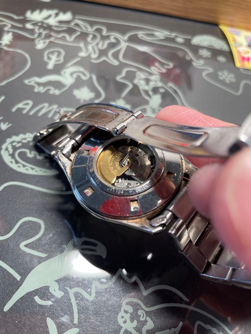 【稼働品】オリエントスター 自動巻き腕時計 シルバー