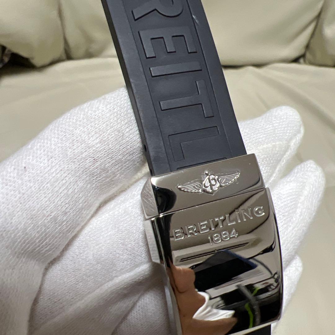 ブライトリング 純正22mm ラバーベルト Dバックル ウイングロゴ 廃盤稀少品