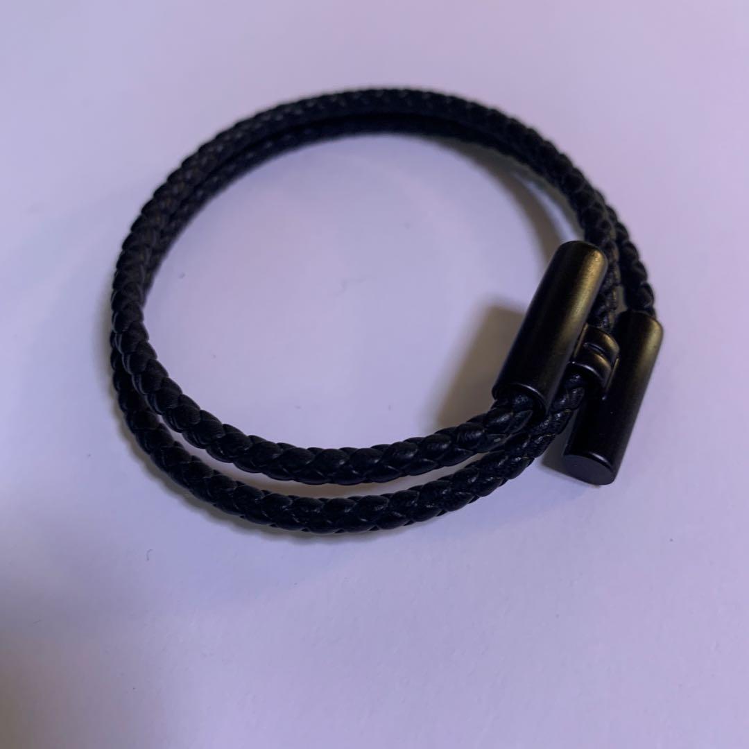 HERMES 編み込みブレスレット　ブラック