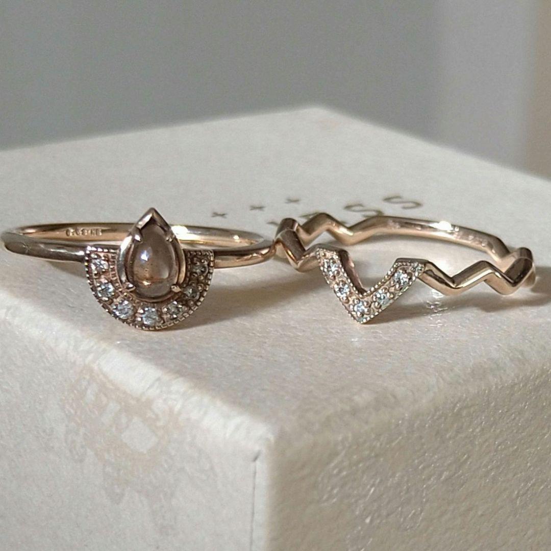 【完売 】ノジェス ダイヤモンド 9号 K5 ゴールド ポケットリング アガット