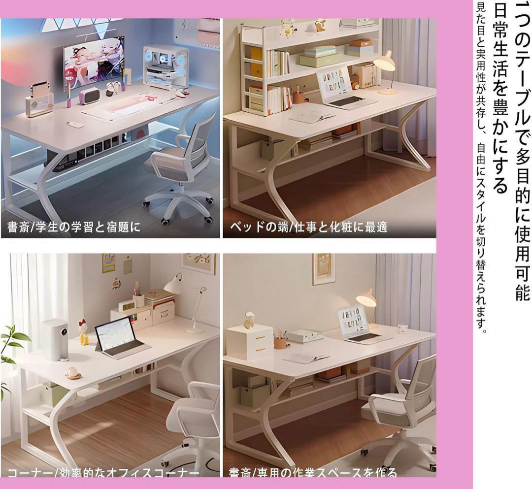 北欧調◆幅80*奥行50cm デスク モニターアーム取付可　高さ75