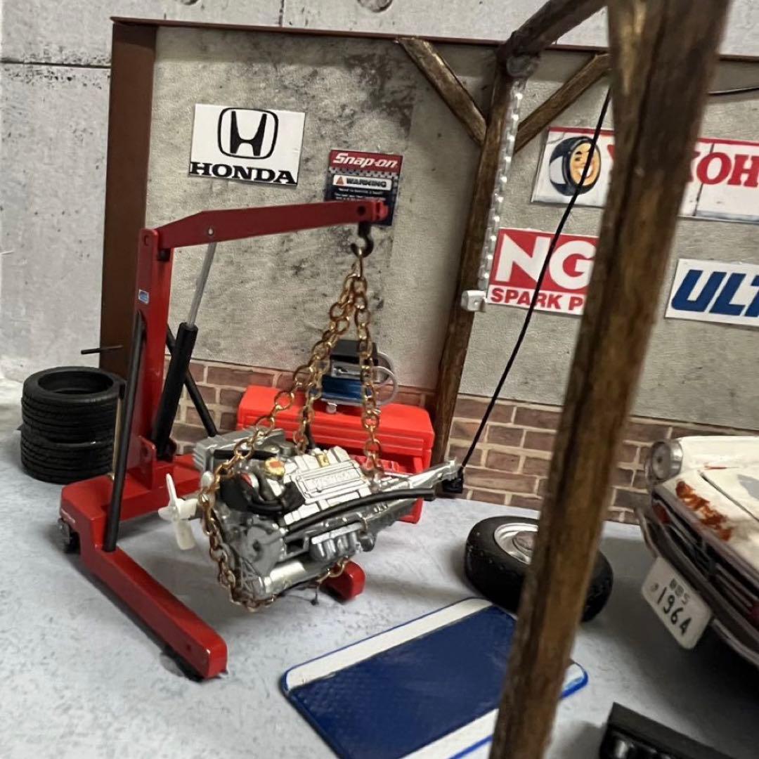 タミヤ 1/20 ホンダ S800 ガレージ風 車庫 ジオラマ ケース付