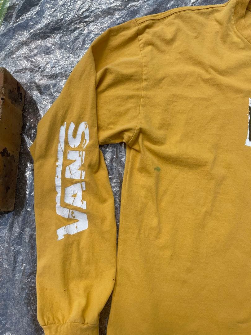 タ*ラ様 VANS イエロー ロングスリーブTシャツ　両袖ロゴ付　ロンT