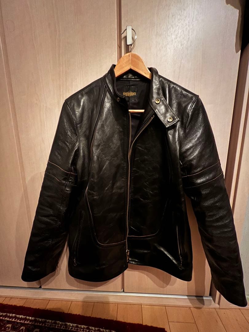 FINE CREEK LEATHERSホースハイドレザーライダースジャケット38