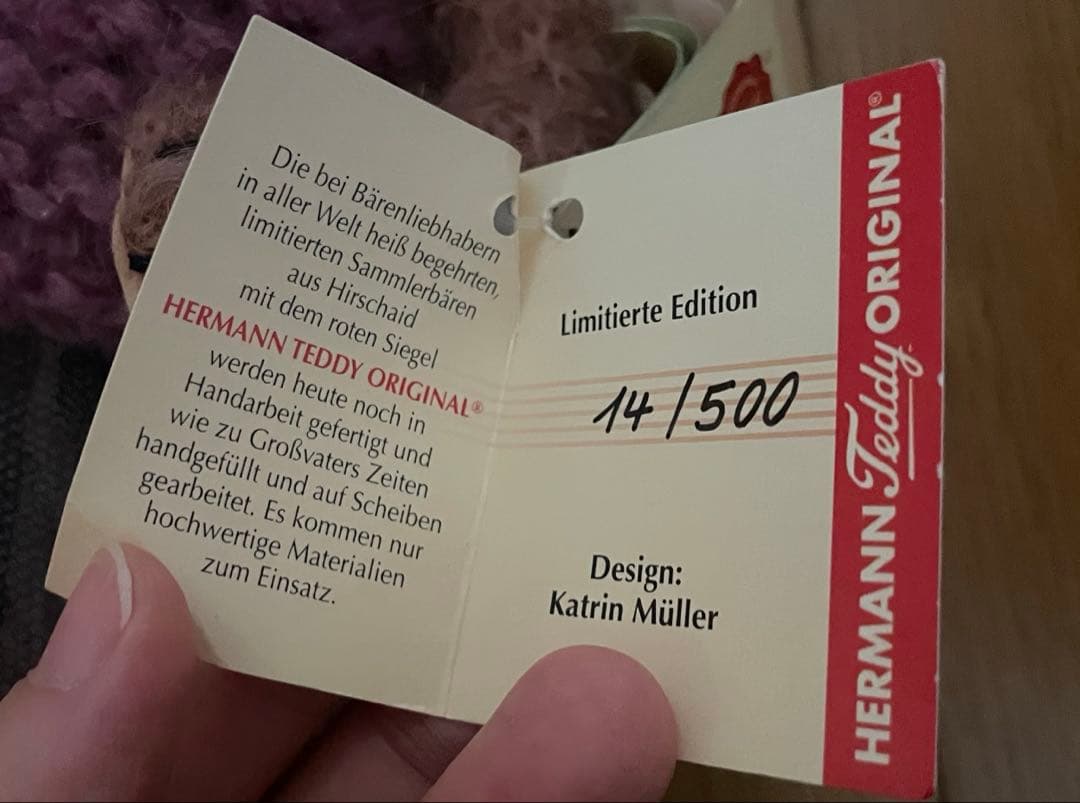 3.5万円程で購入✨　ハーマンテディベア　 ポーリン　ぬいぐるみ ドレス風