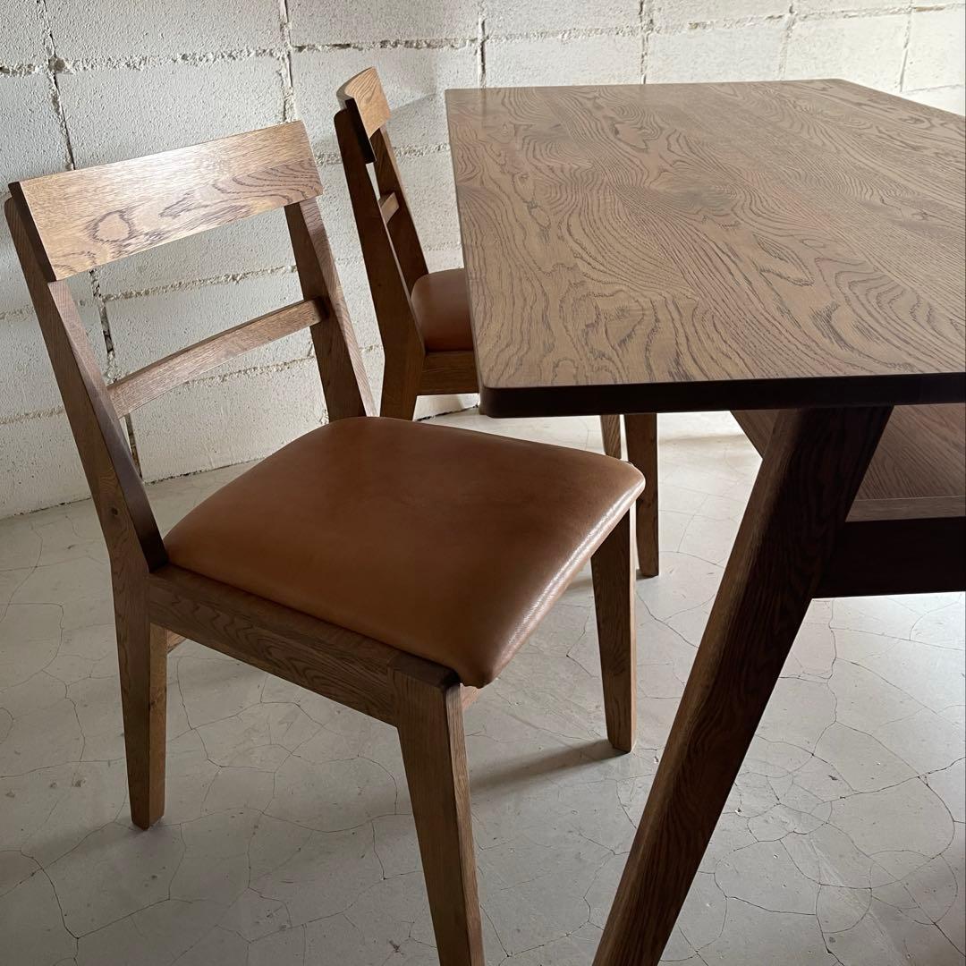 美品　unico ADDAYウニコ アディ　ダイニングテーブル　4点セット　本革