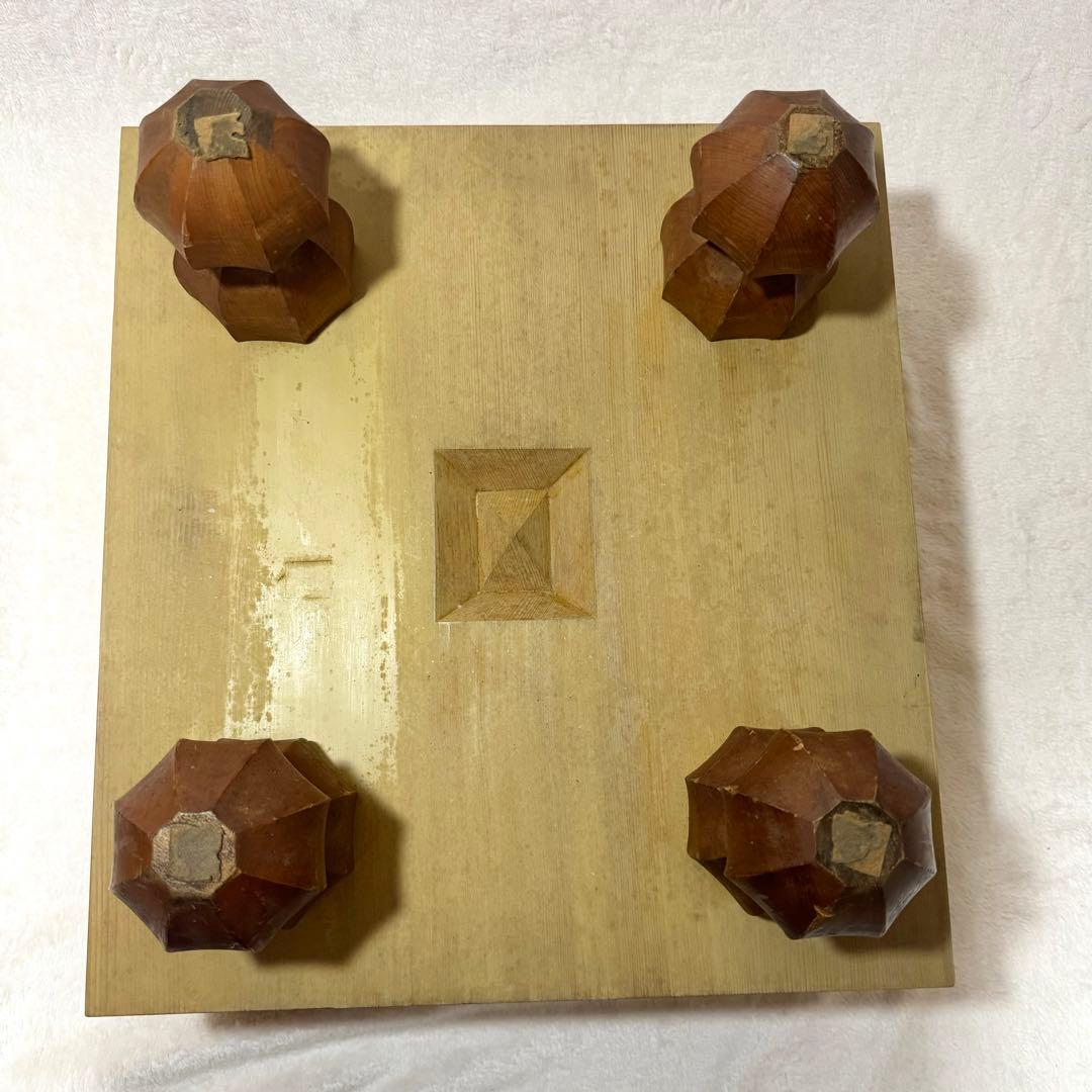 〚ケース付〛✦碁盤 足付盤 ヘソ付 柾目 天地柾 盤厚約6寸✦