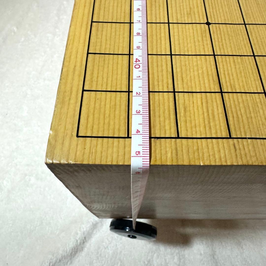 〚ケース付〛✦碁盤 足付盤 ヘソ付 柾目 天地柾 盤厚約6寸✦