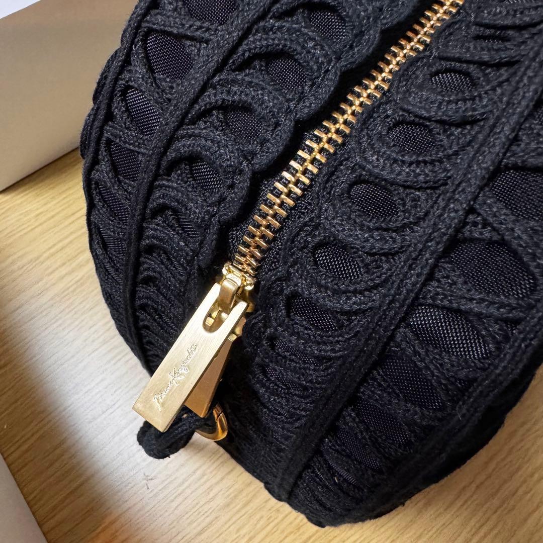 マメクロゴウチ mame kurogouchi コード刺繍バッグ 黒　black