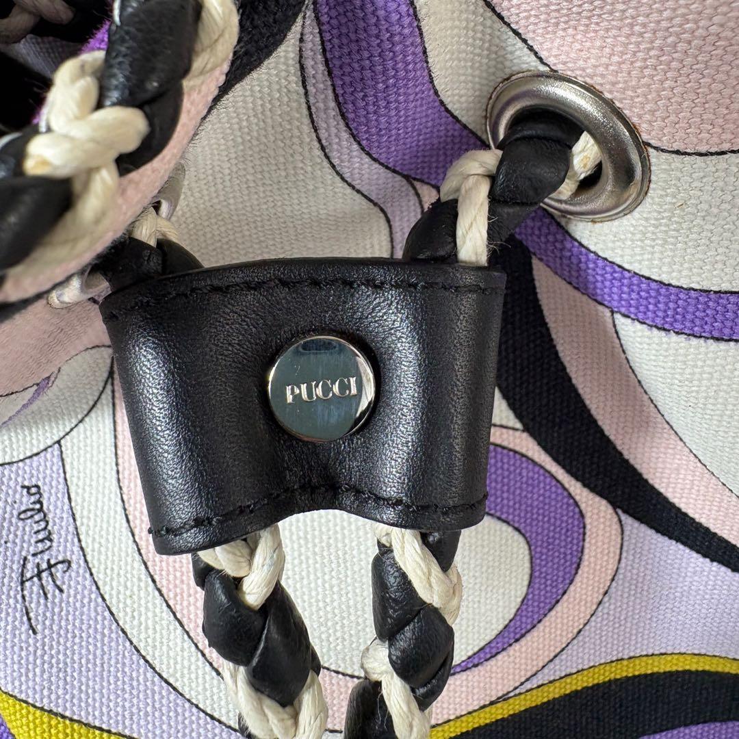 エミリオプッチ ショルダーバッグ　2005年　ラクロワ期　レザー　キャンバス