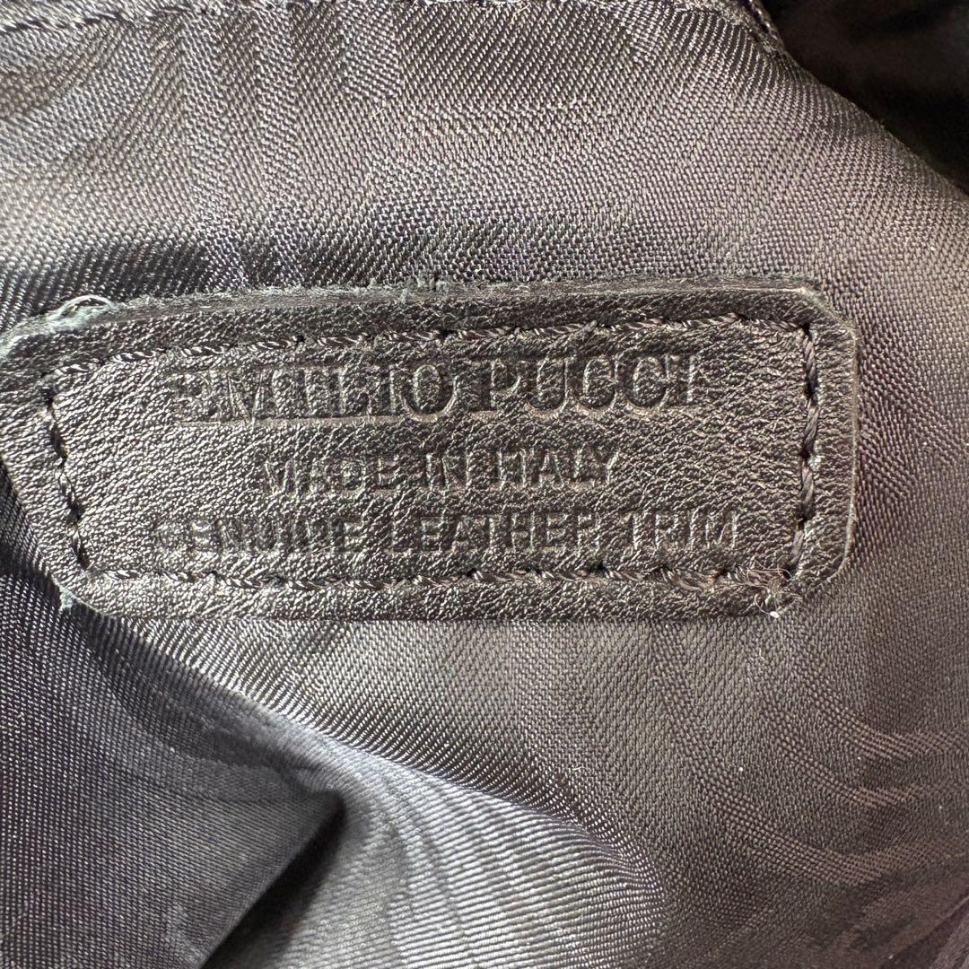 エミリオプッチ ショルダーバッグ　2005年　ラクロワ期　レザー　キャンバス