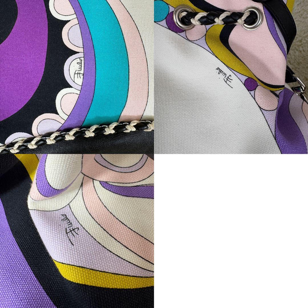 エミリオプッチ ショルダーバッグ　2005年　ラクロワ期　レザー　キャンバス