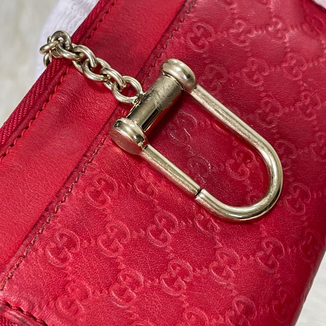 GUCCI グッチ ケース ラウンドファスナー 財布 ハート ロゴ GG