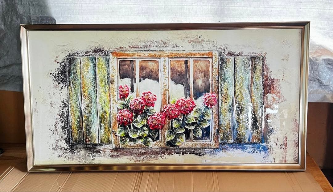 クリスタル アートパネル 紫陽花 風景画