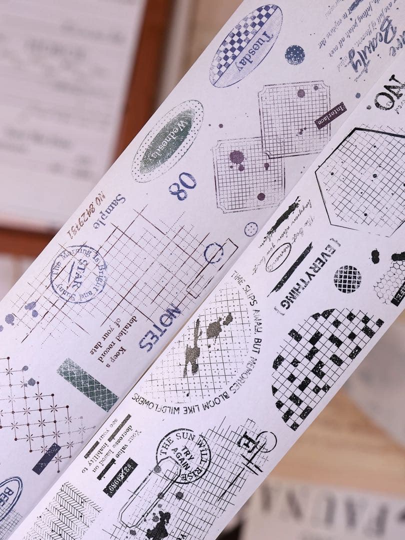 小白家文創《时光叙事》海外マスキングテープ　マステ 【2507】