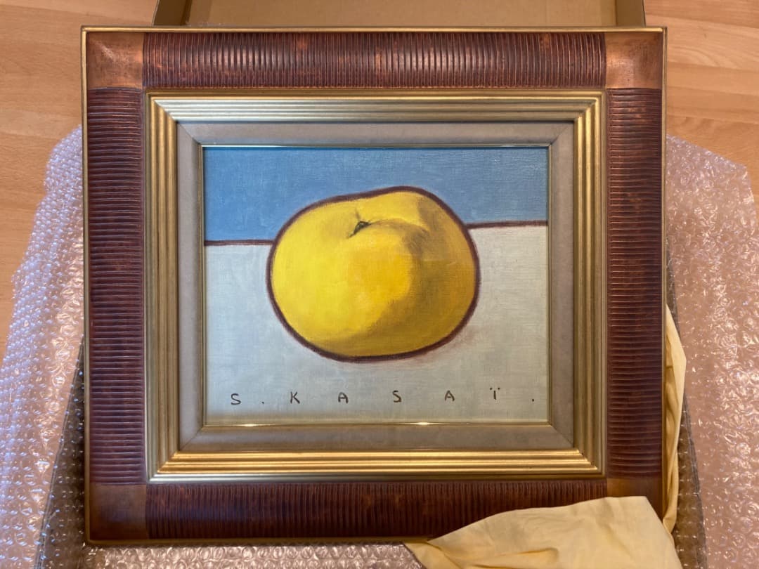 人気作家：笠井誠一の「夏みかん」キャンバスF3号 人気作家：笠井誠一の「夏みかん」キャンバスF3号