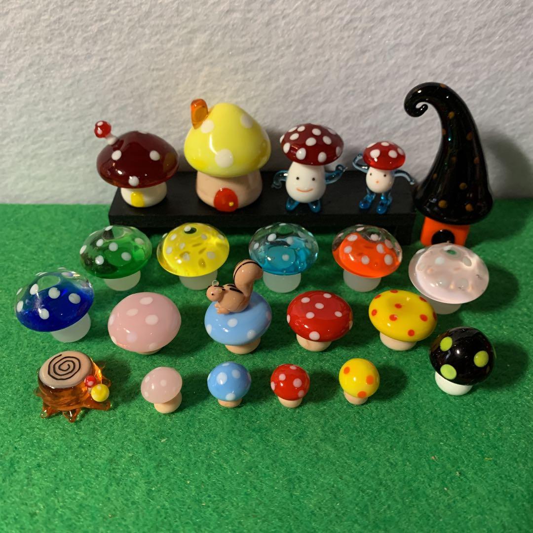 ガラス細工 きのこ