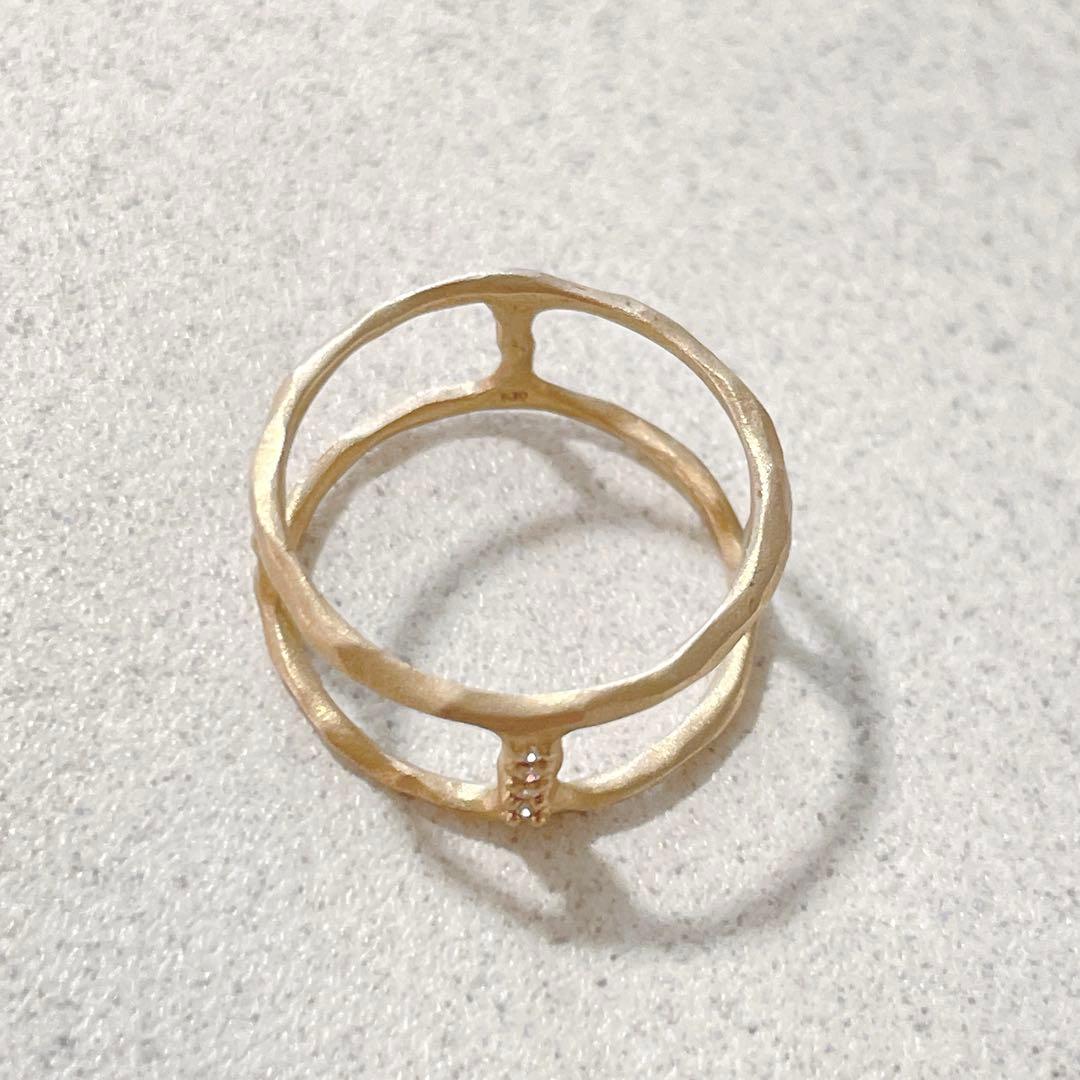 と*こ様 美品 ESTELLE エステール K10 ダイヤモンドマットリング