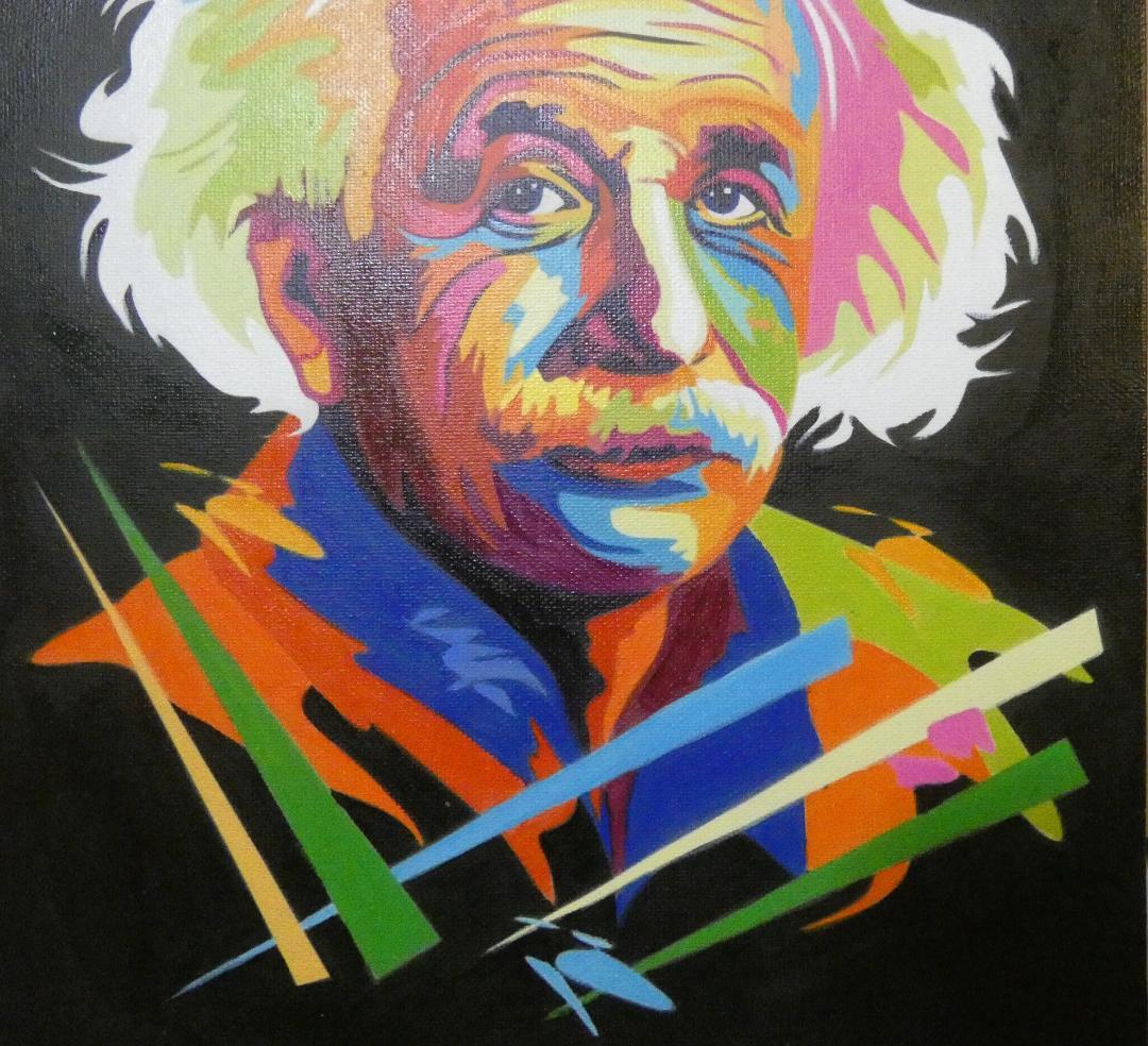 アンディ・ウォーホル「 Einstein」サインF6額装 肉筆手描き