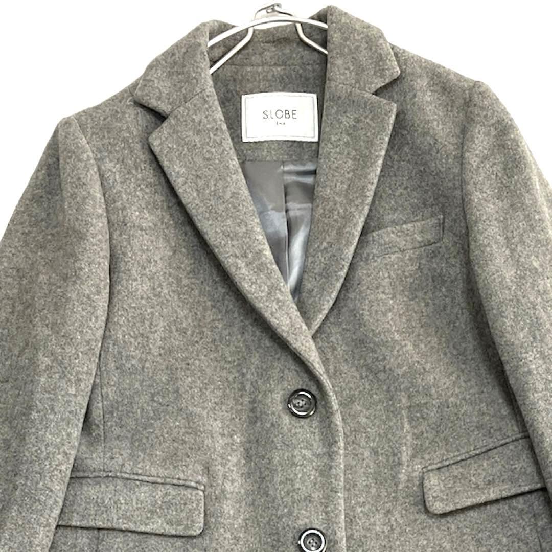 SLOBE IENA スローブイエナ チェスターコート ウール M ライトグレー