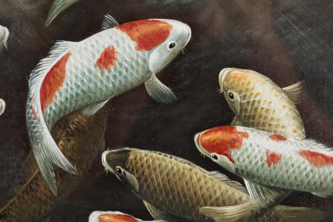 LEMONeD　片瀬剛志　「 曙光群鯉 」 油彩　F20号　BK32