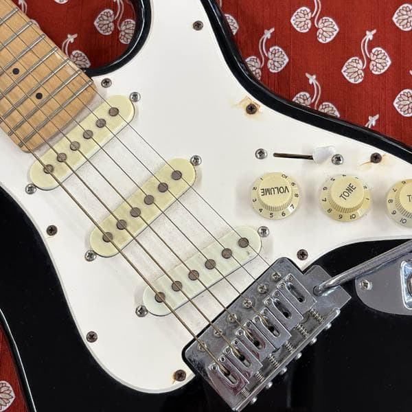 ミニエレキギター ブラック メーカー不詳