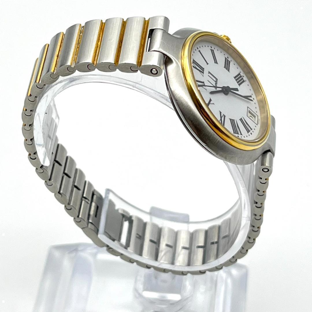 良品 ダンヒル ミレニアム 腕時計 ローマン デイト 電池交換済 ラウンド