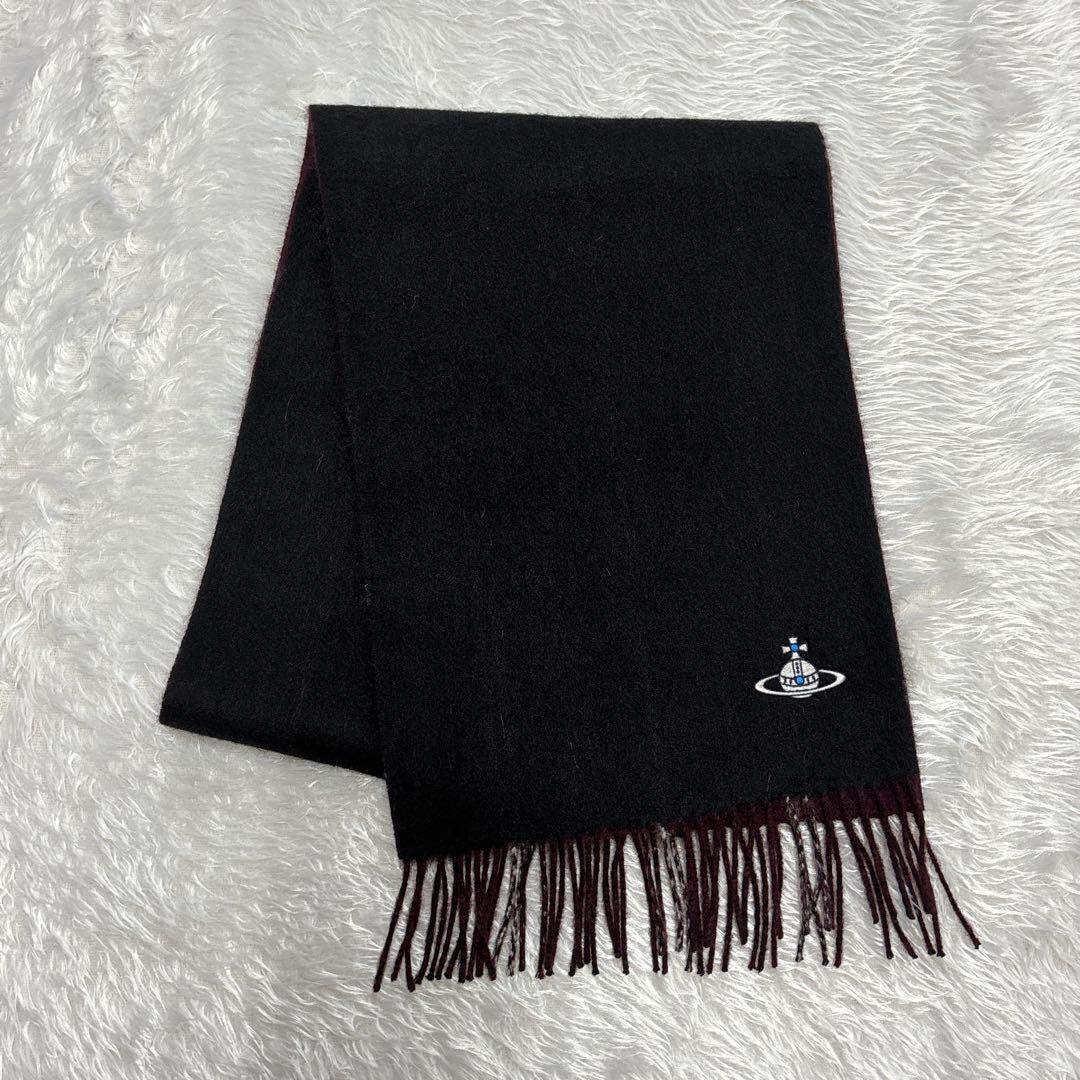 ヴィヴィアンウエストウッド マフラー カシミヤ100% リバーシブル オーブ