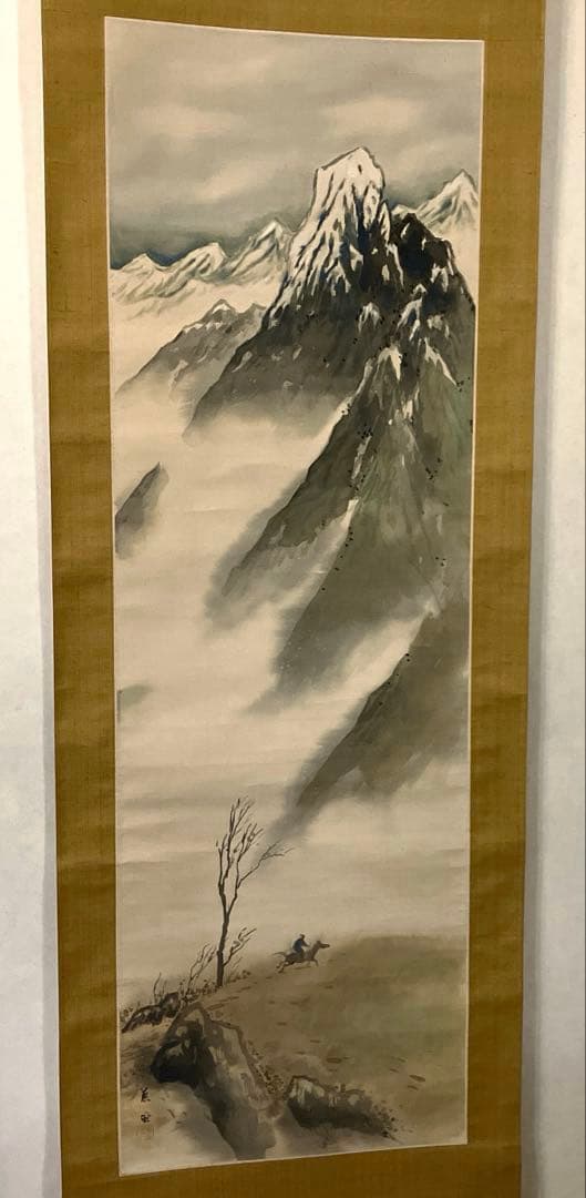 本田蕉風　「朔北の風」　掛軸