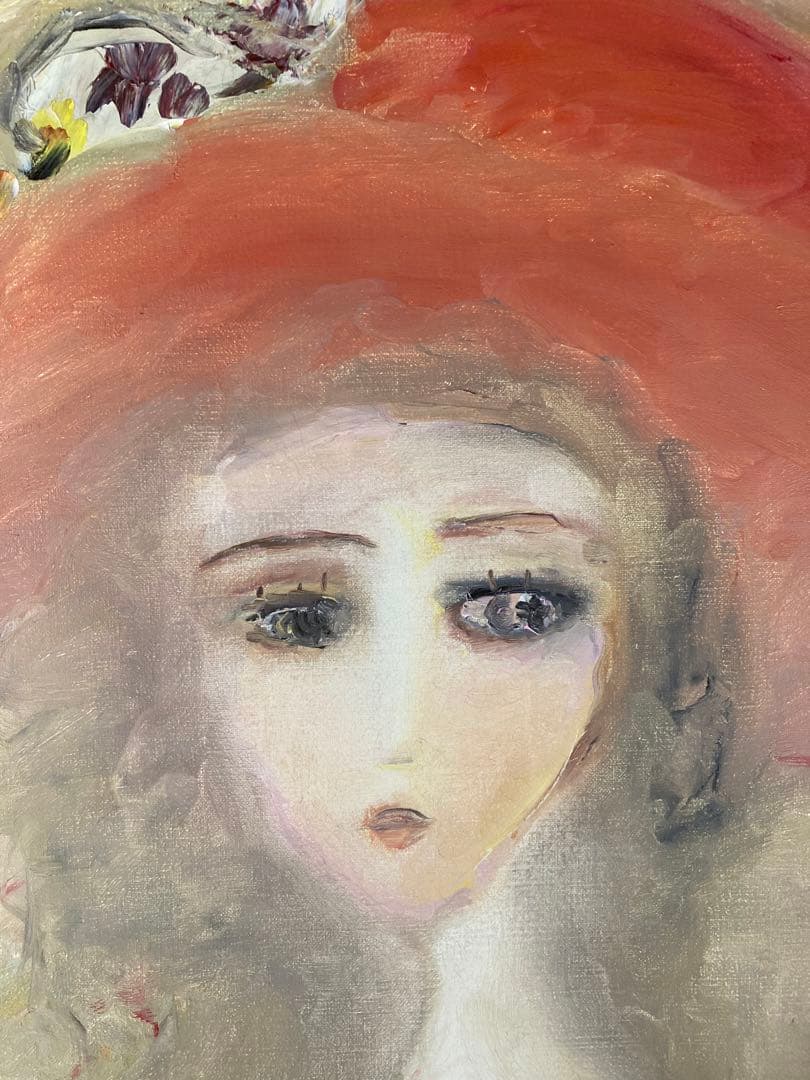 【真作保証】織田広喜「少女」油彩6号 直筆サイン 二科会 アンニュイ 絵画 美人