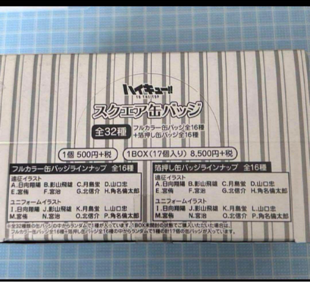ハイキュー　フルカラー 箔押し　缶バッジ　遠征　ユニフォーム　1BOX eihc
