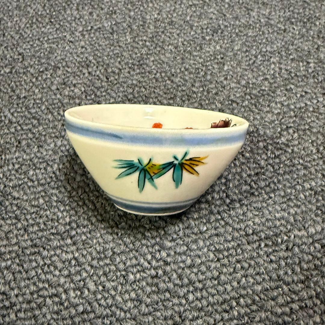 ❇️未使用❇️九谷焼 做古九谷手花鳥給 酒器 徳利×2 お猪口×5セット