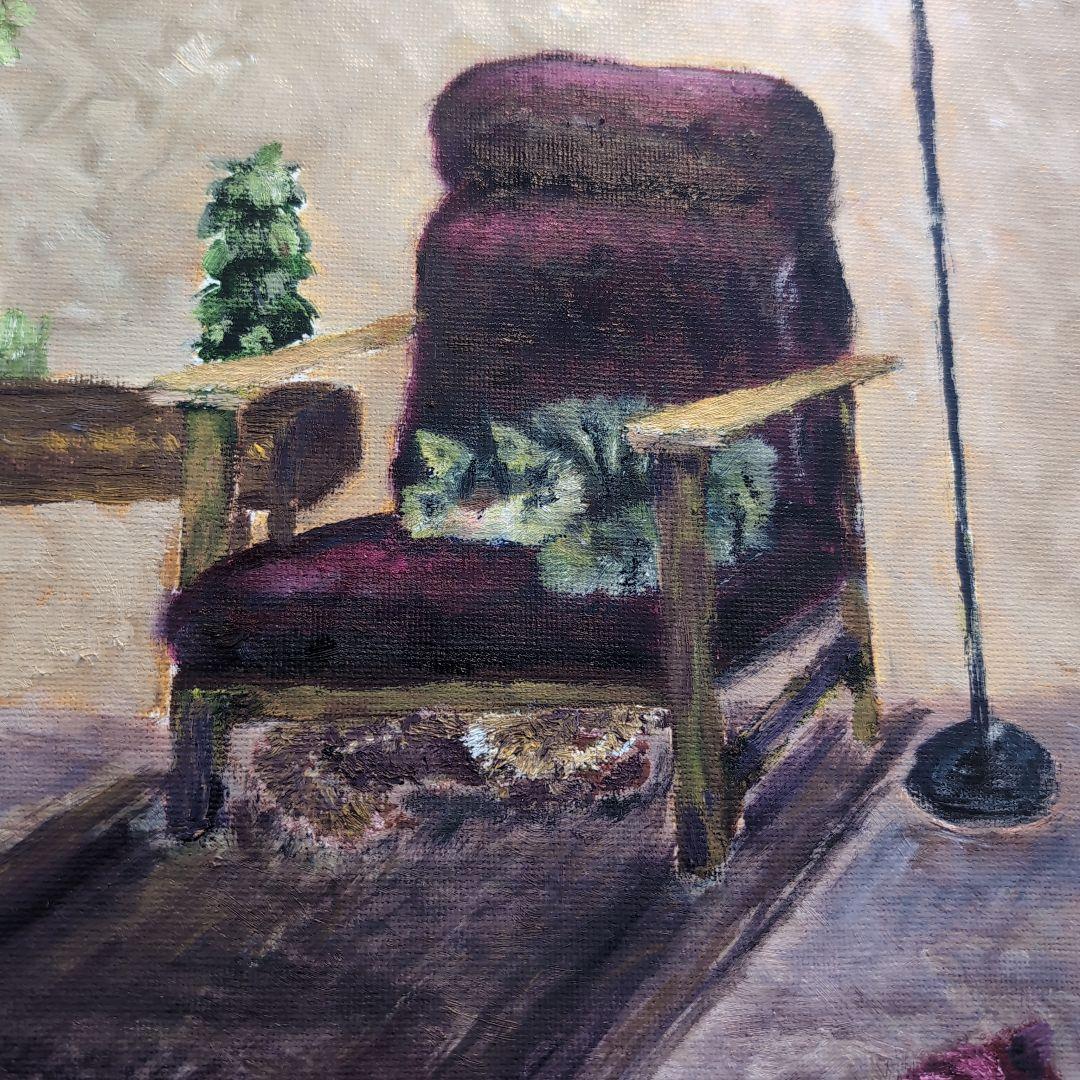 猫 6号(410×318mm) 油絵猫の絵画