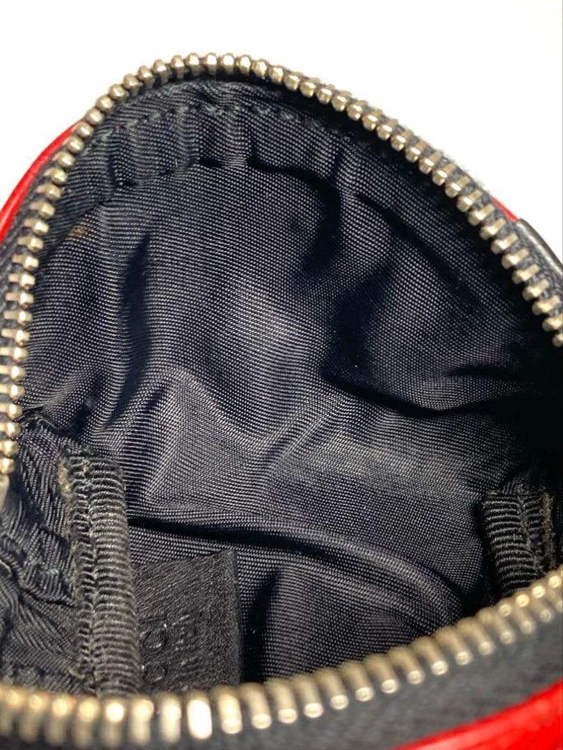 良品　 グッチ　グッチシマ　レザー　てんとう虫　ケース　ミニポーチ