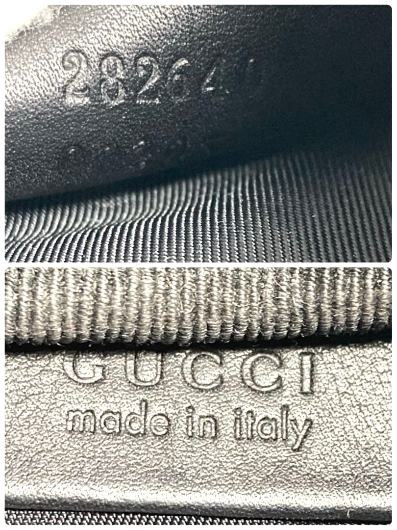 良品　 グッチ　グッチシマ　レザー　てんとう虫　ケース　ミニポーチ