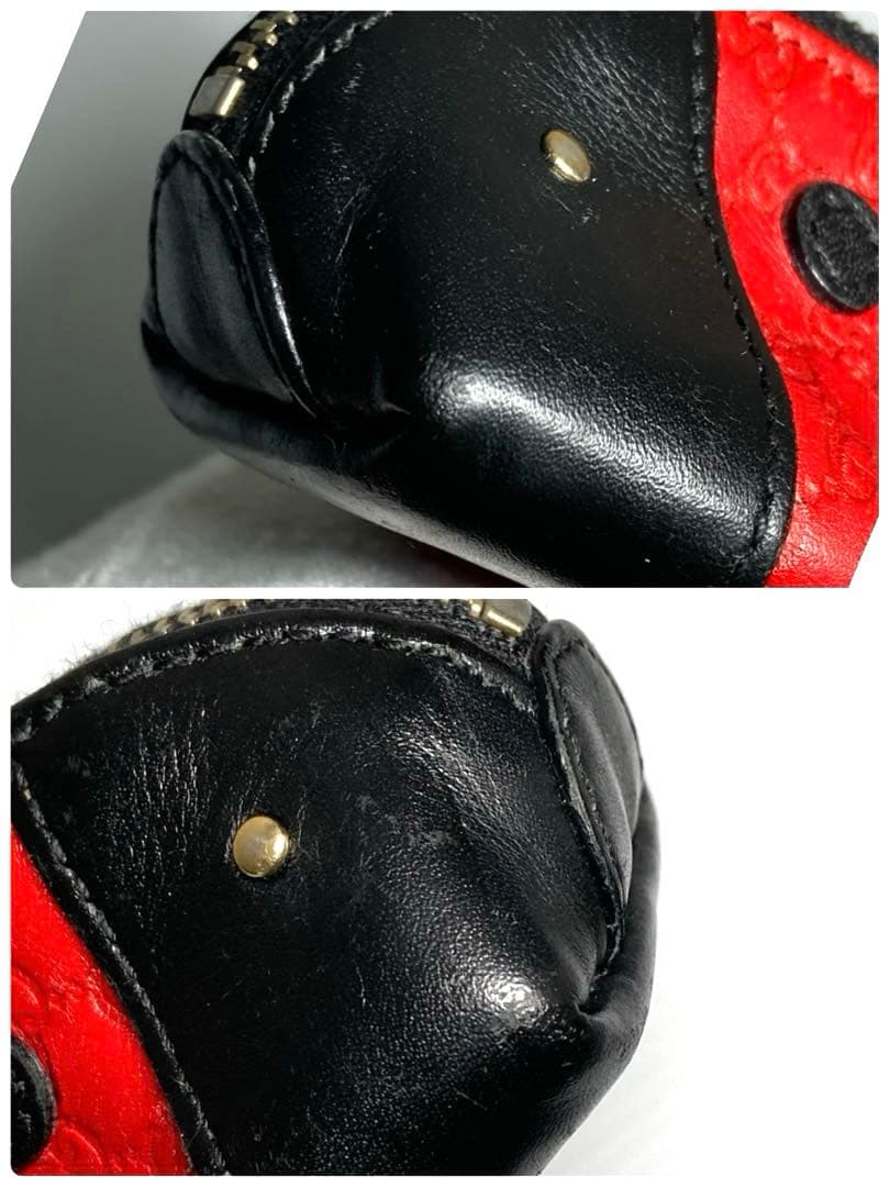 良品　 グッチ　グッチシマ　レザー　てんとう虫　ケース　ミニポーチ