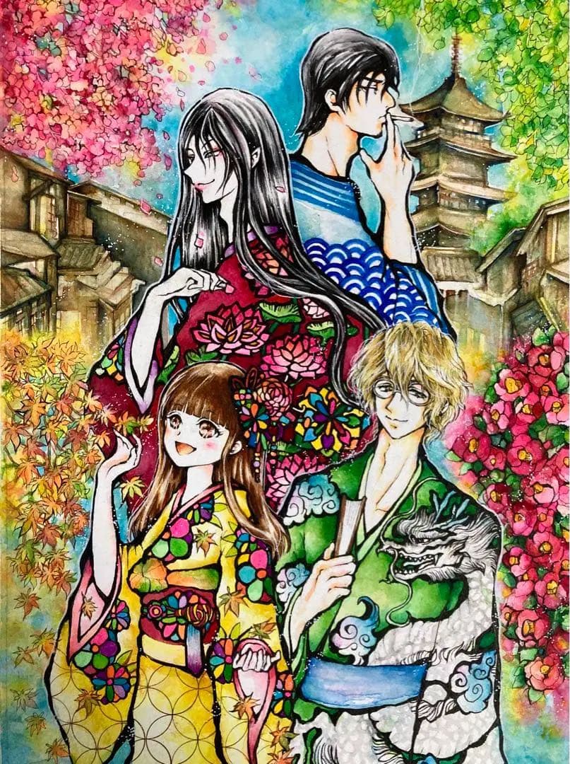 イラストオーダー　承ります　直筆　原画　水彩画