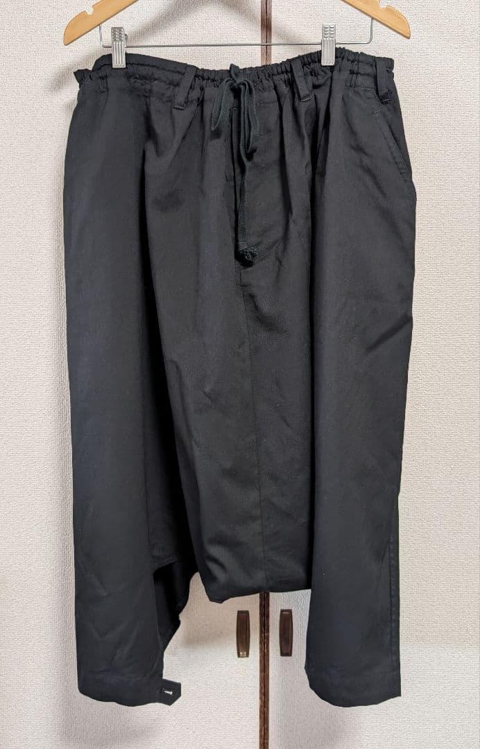 ヨウジヤマモト グラウンドワイ ワイドパンツ ヨウジヤマモト グラウンドワイ POLYESTER SMOOTH PIPING WIDE PANTS