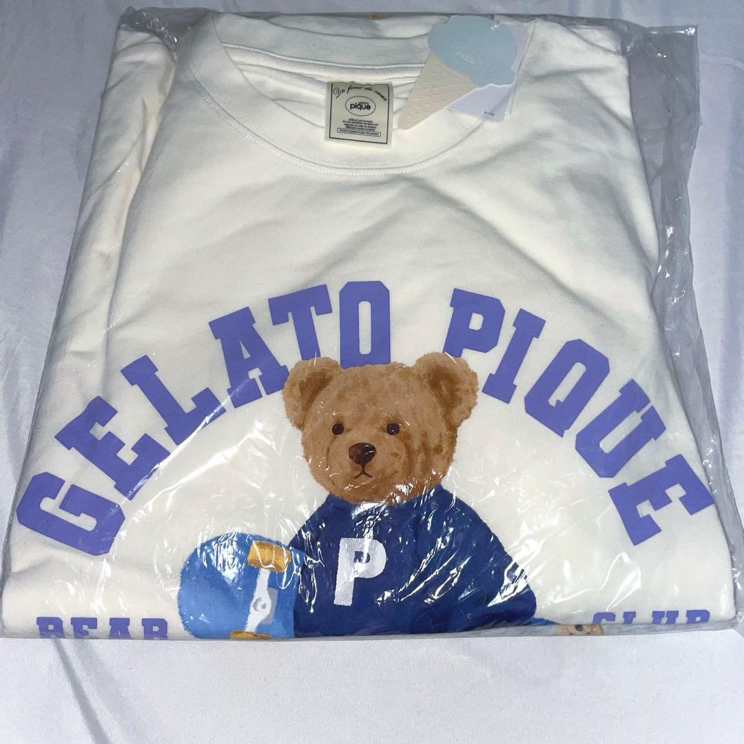 【新品】ジェラートピケ　スポーティーベアワンポイントTシャツ&総柄ロングパンツ