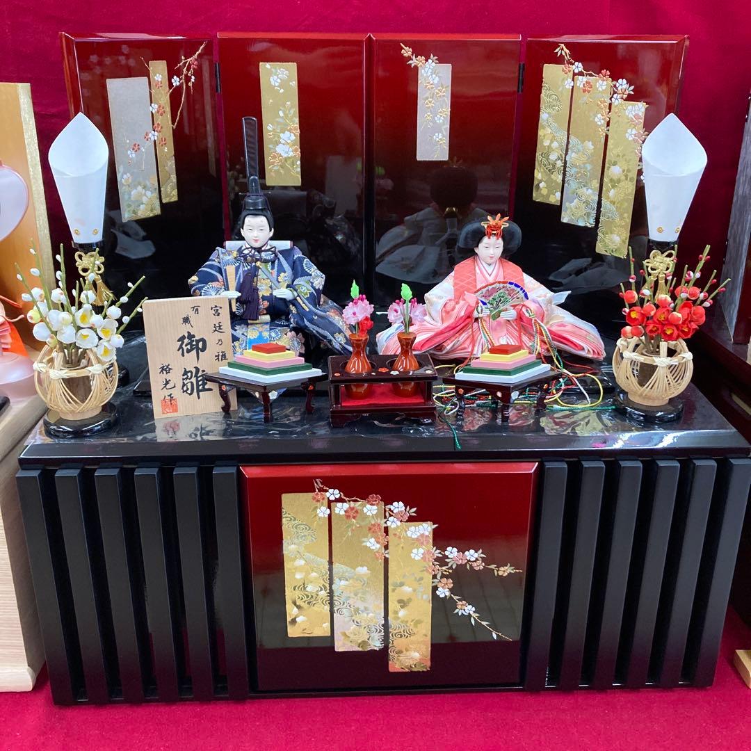 ひな人形収納型2人飾り
