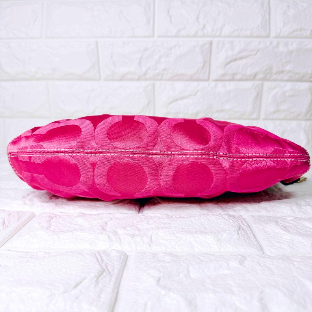 希少✨COACH コーチ オプアート シグネチャー ワンショルダー ハンドバッグ