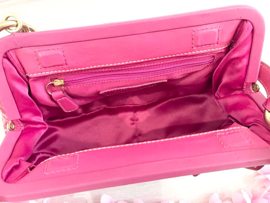 COACH バタフライ　蝶々　バッジ　チャーム　バッグ　ピンク