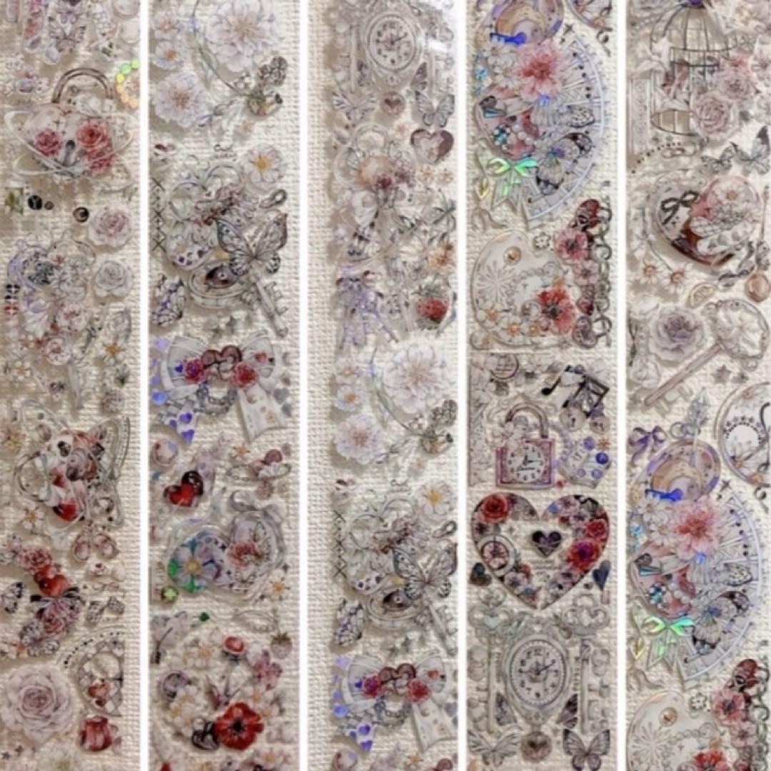 【芯なし中古】装飾 ハート 鍵 海外マステ petテープ 芯なし】装飾 ハート 鍵 海外マステ 本物 petテープ